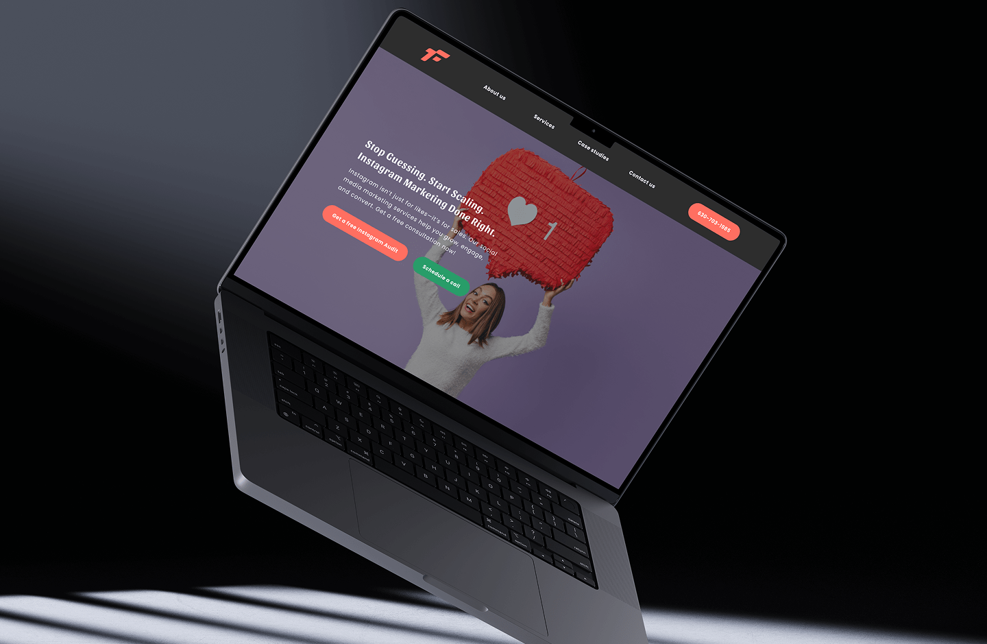 Landing page for "1flowww".