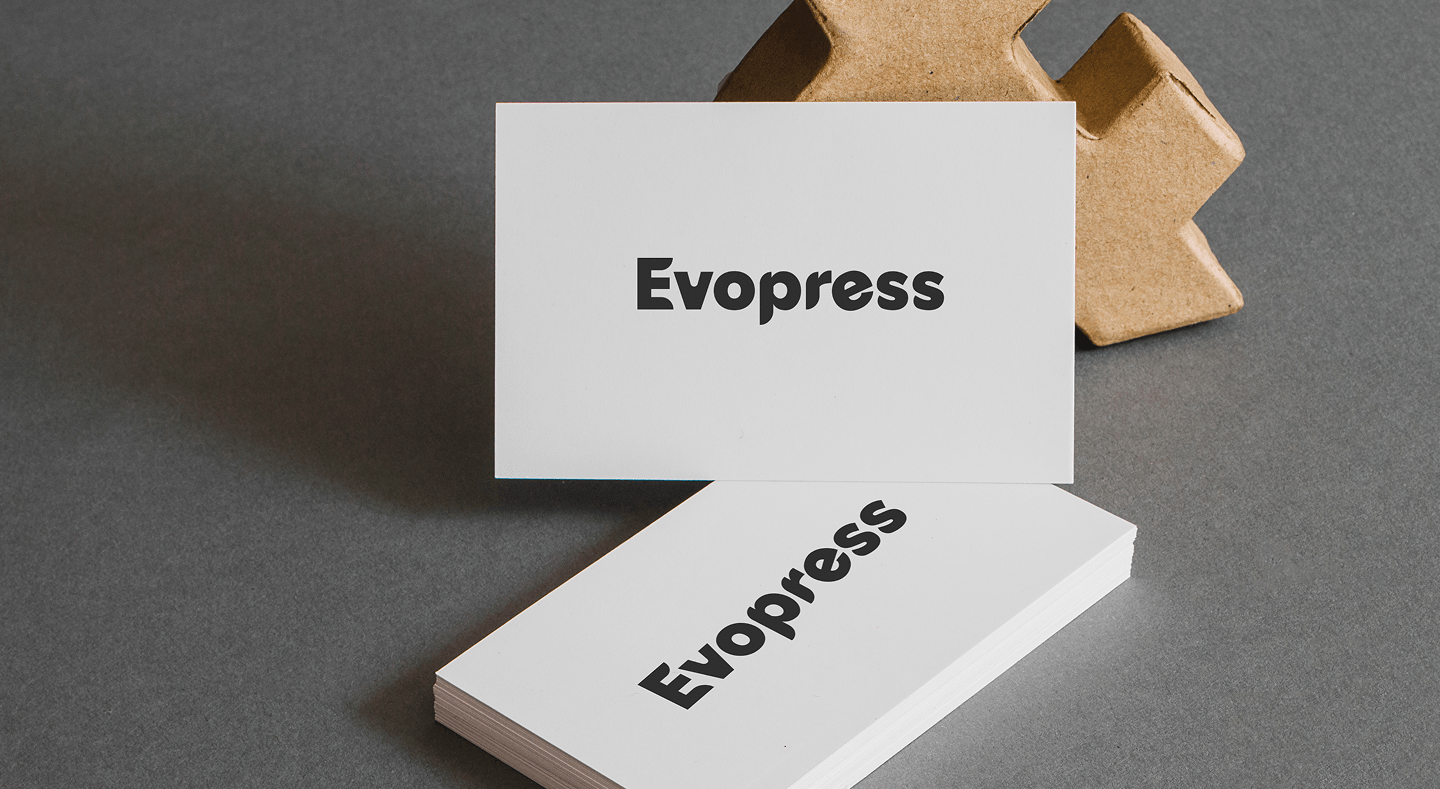 Logo for “Evopress.” Designed at “Markofani.”
